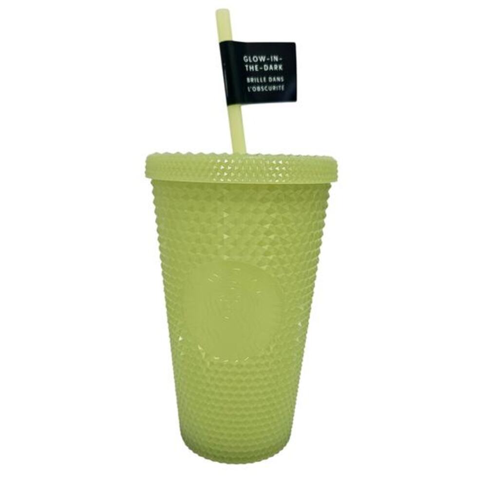 Starbucks 2022 Fall Lime Green Glow‎ In The Dark Studded Grande 16oz Tumbler New